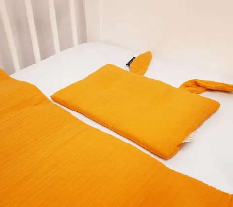 Kołderka muślinowa do wózka z poduszką Mango Lullalove