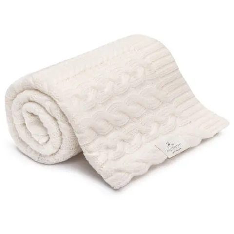 Kocyk WARKOCZ z wełny merino 100% Cream My Memi