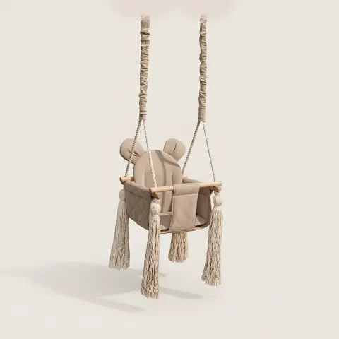 Drewniana huśtawka VelvetSwing Beige Beżowa / Babysteps