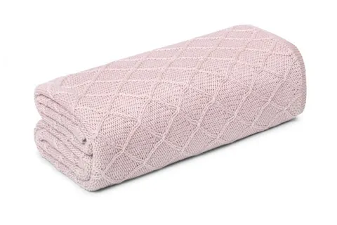 Lekki kocyk otulacz 90x90 Pale Pink Wafer / My Memi