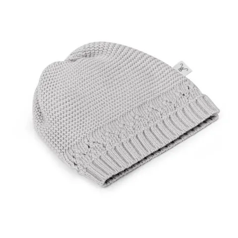 Czapeczka z bawełny organicznej Light Grey / My Memi