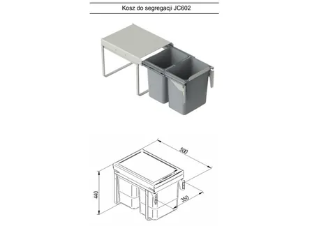 Kosz do segregacji podwójny JC602
