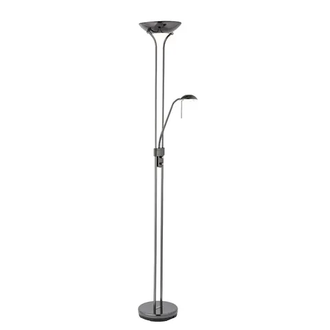 Endon Lampa podłogowa Rome 1x33W G9 Czarny Chrom