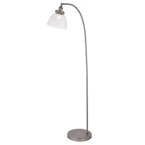 Endon Lampa podłogowa Hansen 1x40W E27 Szczotokwane Srebro
