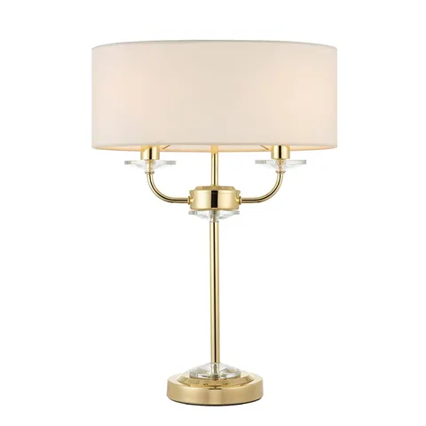 Endon Lampa stojąca Nixon 2x40W E14 Mosiądz