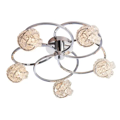 Endon Lampa sufitowa Żyrandol Talia 5x28W G9 Chrom