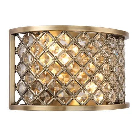 Endon Lampa ścienna Hudson 2x60W E14 Antyczny mosiądz