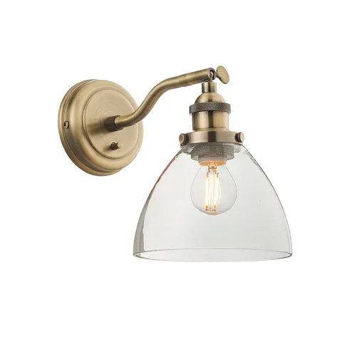 Endon Lampa ścienna Hansen 1x40W E14 Antyczny mosiądz