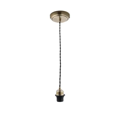 Endon Lampa wisząca Cable set 1x60W E27 Antyczny mosiądz