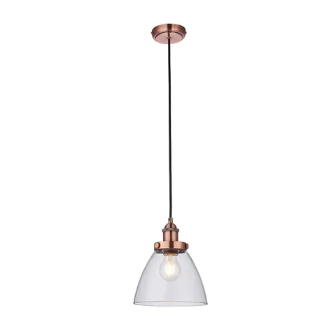 Endon Lampa wisząca Hansen 1x40W E27 Postarzany miedź
