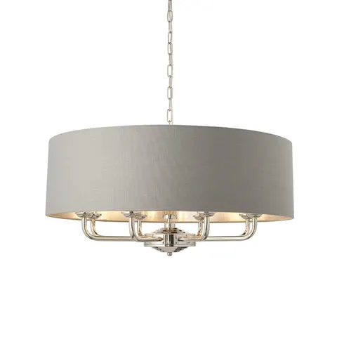 Endon Lampa wisząca Highclere 8x40W E14 Nikiel