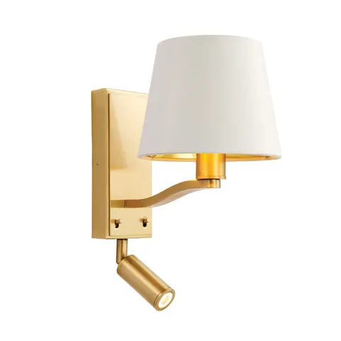 Endon Lampa ścienna Harvey 1x40W E14 Szczotkowany Mosiądz