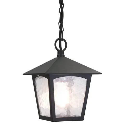 Lampa stropowa wisząca Elstead Lighting York BL6B-BLACK IP43 1xE27 Aluminium Czarny