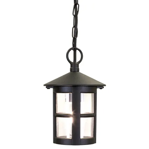 Lampa stropowa wisząca Elstead Lighting Hereford BL21B-BLACK IP43 1xE27 Aluminium Czarny