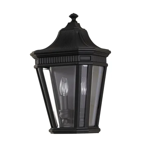 Lampa ścienna Kinkiet zewnętrzny Elstead Lighting Cotswold Lane FE-COTSLN7-BK IP44 2xE14 Aluminium Czarny