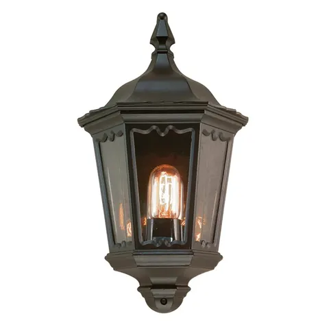 Lampa ścienna Kinkiet zewnętrzny Elstead Lighting Medstead MD7-BLACK IP43 1xE27 Stal Czarny