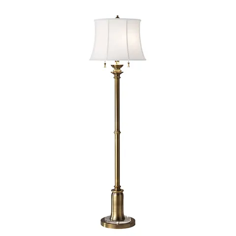Lampa podłogowa Stateroom FE-STATEROOM-FL-BB Elstead Lighting 2xE27 Stal Mosiądz