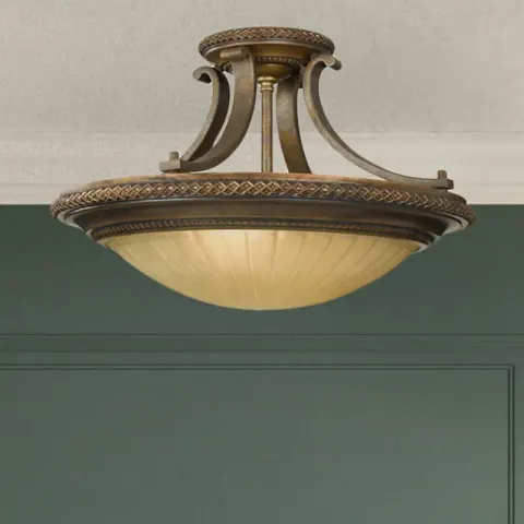 Lampa sufitowa Kelham Hall FE-KELHAM-HALL-SF Elstead Lighting 2xE27 Stal Złoty