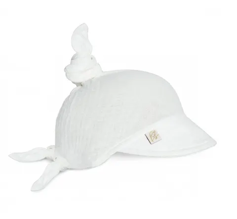 Muślinowa chusteczka na głowę White 33-60 cm / BabySteps