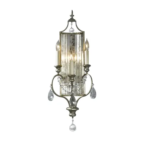 Lampa ścienna Gianna FE-GIANNA3W Elstead Lighting 3xE14 Kryształ, Szkło Srebrny