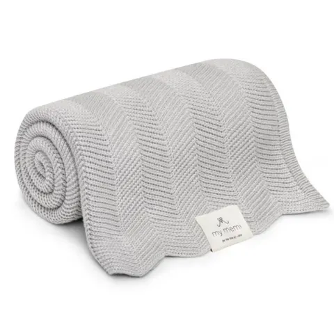 Bambusowy kocyk light grey 80x100 fir / My Memi