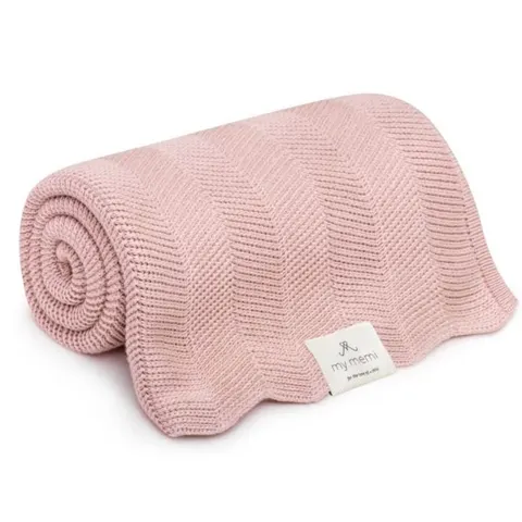 Bambusowy kocyk powder pink 80x100 fir / My Memi