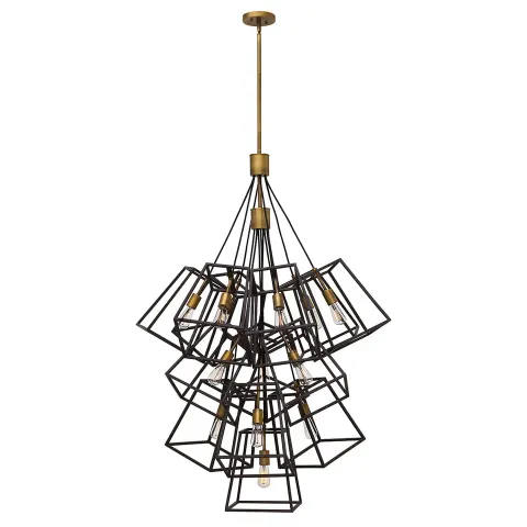 Lampa wisząca Żyrandol Fu Lighton HK-FULTON-13P Elstead Lighting 13x60W E27 Stal Brązowy