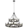 Lampa wisząca Żyrandol Taulbee KL-TAULBEE15 Elstead Lighting 15x60W E14 Drewno Brązowy