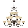 Lampa wisząca Żyrandol Cello HK-CELLO15 Elstead Lighting 15x60W E27 Stal Brązowy