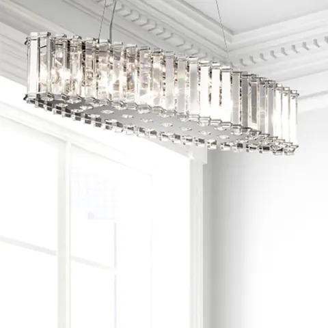 Lampa wisząca Żyrandol Crystal Skye KL-CRYSTAL-SKYE-ISLE Elstead Lighting 8x3W LED G9 Krzystał Chrom