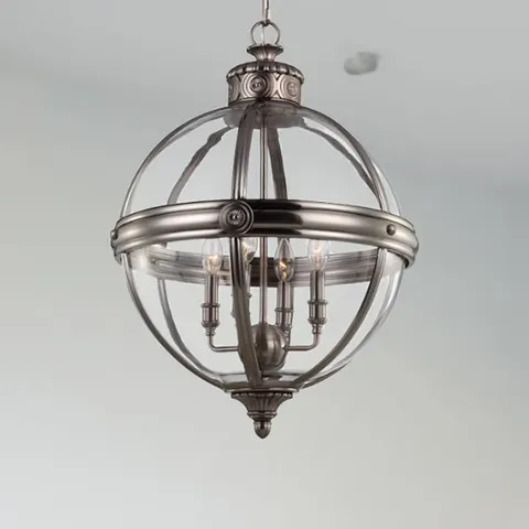 Lampa wisząca Adams FE-ADAMS-4P-ANL Elstead Lighting 4x60W E14 Stal Stalowy