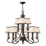 Lampa wisząca Żyrandol Plymouth HK-PLYMOUTH9 Elstead Lighting 9x60W E14 Stal Brązowy