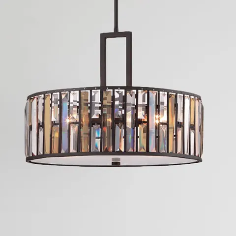Lampa wisząca Gemma HK-GEMMA-P-C-VBZ Elstead Lighting 3x100W E27 Stal Wielokolorowy