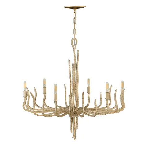 Lampa wisząca Żyrandol Spyre HK-SPYRE6C-CPG Elstead Lighting 6x60W E14 Stal Złoty