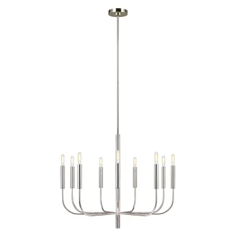 Lampa wisząca Żyrandol Brianna FE-BRIANNA9-PN Elstead Lighting 9x60W E14 Stal Chrom