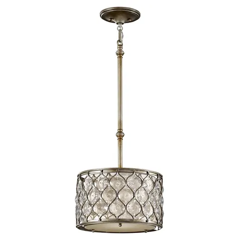 Lampa wisząca Lucia FE-LUCIA-P-C Elstead Lighting 1x60W E27 Stal Mosiądz