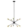Lampa wisząca Jax FE-JAX10-MB Elstead Lighting 10x3W LED G9 Stal Czarny/Złoty