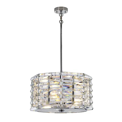 Lampa wisząca Shoal SHOAL-4P Elstead Lighting 4x60W E27 Stal Srebrny