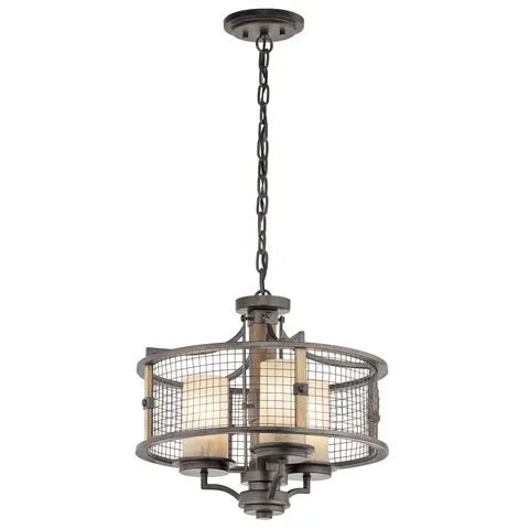 Lampa wisząca Ahrendale KL-AHRENDALE3 Elstead Lighting 3x100W E27 Stal Szary