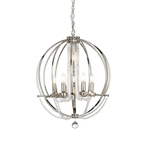 Lampa wisząca Cassie CASSIE7 Elstead Lighting 6x60W E14 Stal Chrom