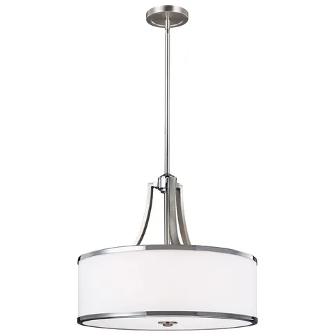 Lampa wisząca Prospect Park FE-PROSPECT-PARK-4P Elstead Lighting 4x60W E27 Stal Srebrny