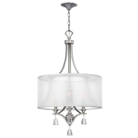 Lampa wisząca Mime HK-MIME-3P Elstead Lighting 3x60W E14 Stal Srebrny