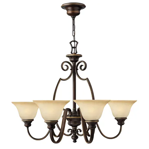 Lampa wisząca Żyrandol Cello HK-CELLO6 Elstead Lighting 6x60W E27 Stal Brązowy