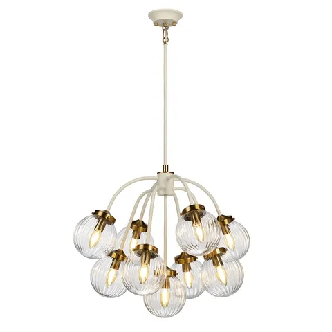 Lampa wisząca Cosmos DL-COSMOS9 Elstead Lighting 9x8W E14 Stal Biały