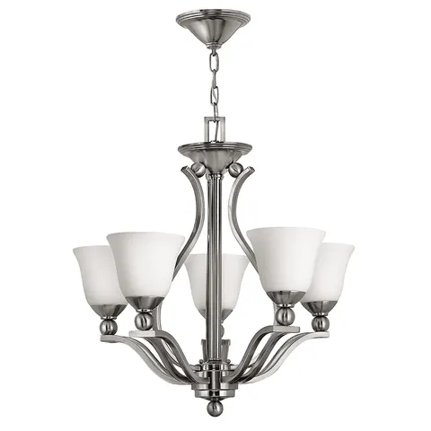 Lampa wisząca Żyrandol Bolla HK-BOLLA5 Elstead Lighting 5x60W E27 Stal Srebrny
