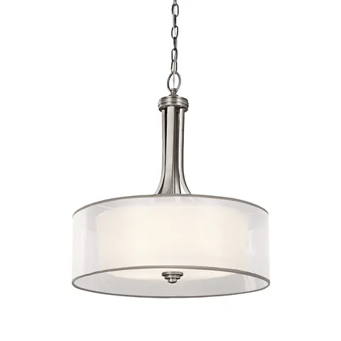 Lampa wisząca Lacey KL-LACEY-P-L-AP Elstead Lighting 4x60W E27 Stal Srebrny