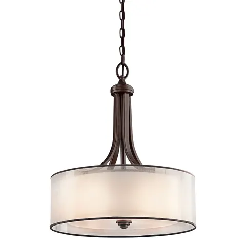 Lampa wisząca Lacey KL-LACEY-P-L-MB Elstead Lighting 4x60W E27 Stal Brązowy