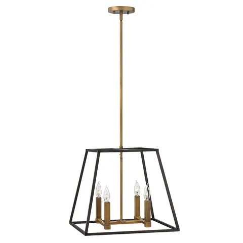 Lampa wisząca Fu Lighton HK-FULTON-4P Elstead Lighting 4x60W E14 Stal Brązowy