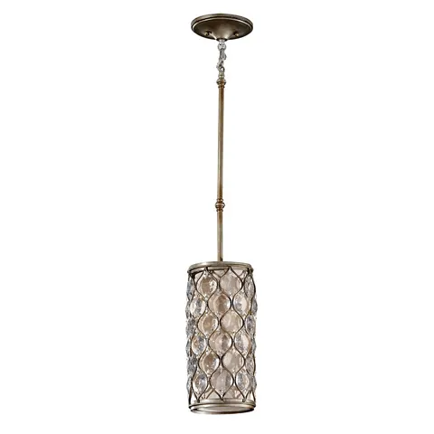 Lampa wisząca Lucia FE-LUCIA-P-D Elstead Lighting 1x60W E27 Stal Srebrny