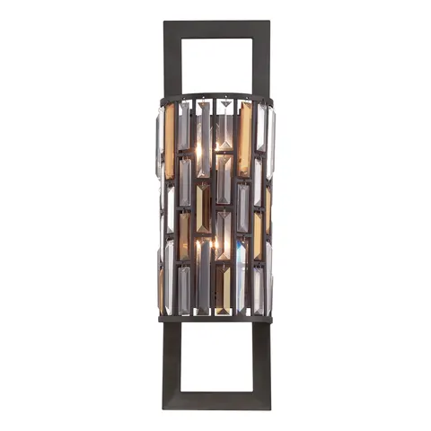 Lampa ścienna Gemma HK-GEMMA2-B-VBZ Elstead Lighting 2x60W E14 Stal Czarny